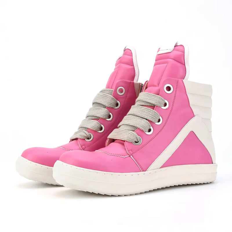 High-Top Thick-Soled Casual Personality Fashion Thick Laces Men's Sneakers All-Match Fashion Casual Shoes Men